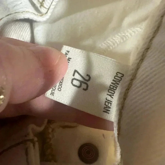 Urban Outfitters Cream BDG High-Waisted Cowboy Jean Size 26 EUC - Picture 6 of 10